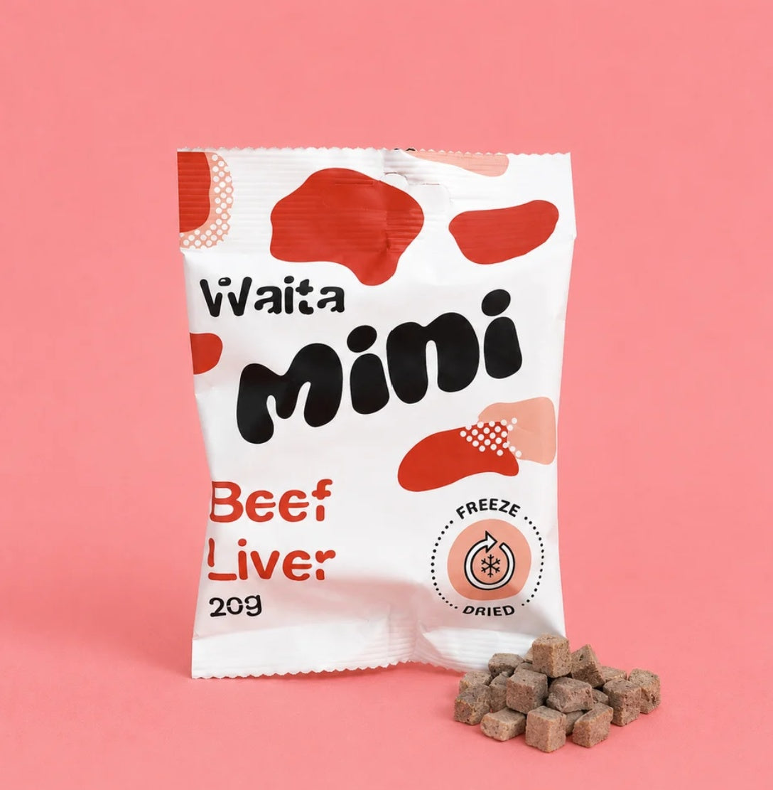 Freeze Dried Mini Beef Liver Cubes – 0.5cm Bite-Sized Cubes